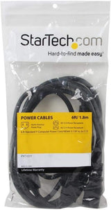 6ft (2m) Computer Power Cord Y Splitter, NEMA 5-15P to 2x C13, 10A 125