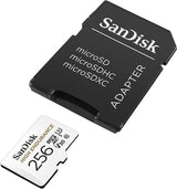 SanDisk 256GB Carte microSDXC Video High Endurance avec adaptateur pour Das