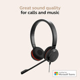 Jabra Evolve 20 SE Wired Dual-Ear Headset with Microphone for Work, US