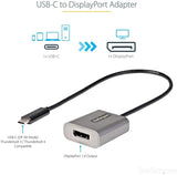 StarTech.com USB C to DisplayPort Adapter, 8K/4K 60Hz USB-C to Display