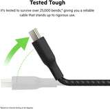 Belkin USB C to USB C Cable, 6.6ft, 100W - Type C Charger, iPhone Char