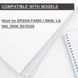 3 Pack FX 890 Compatible Printer Ink Ribbon Replacement for Epson S015