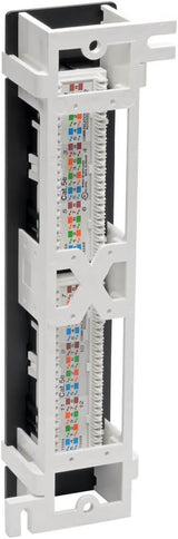 Tripp Lite Cat5/Cat5e Wall-Mount PoE-Plus Compliant Patch Panel 12-Por