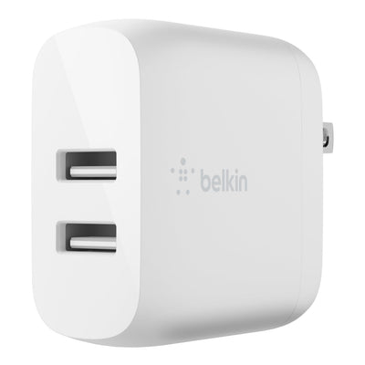 Belkin Dual USB Charger 24W (Dual USB Wall Charger for iPhone 13, 12,