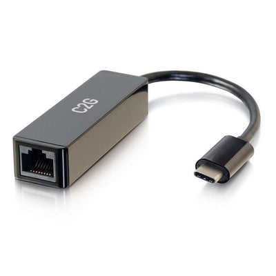 C2G 29826 USB-C to Ethernet Network Adapter, Black