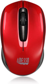 Adesso Ergonomic iMouse S50 - Wireless Optical Mouse Red