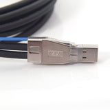 10Gtek 12G External Mini SAS HD SFF-8644 to SFF-8644 Cable, 2-m(6.6ft)