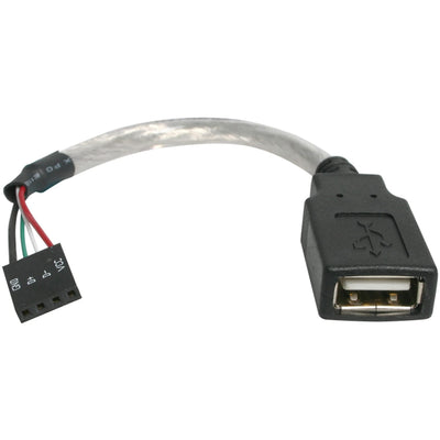 StarTech.com 6in USB 2.0 A to USB 4 Pin to Motherboard Header Adapter