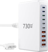 Chargeur Targus Hyperjuice 145W PD 3.1 USB-C/A (3 ports USB-C/1 port USB-A) avec ADAPTATEURS de voyage + Câble C8