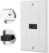 1 Port Gold-Plated HDMI Wall Plate Single Outlet Port Insert Female HD