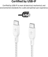 Belkin USB-C to USB-C Cable, BoostCharge Braided Power Cable (2M, 6.6f