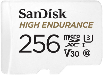 SanDisk 256GB High Endurance Video microSDXC Card with Adapter for Das