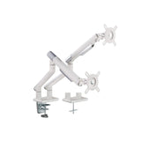 Amer Mounts - Dual Monitor Clamp Grommet Mount with Articulating Arms