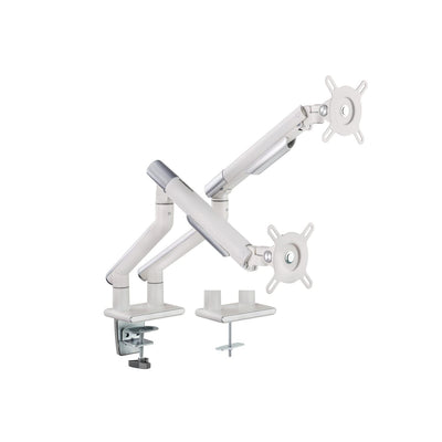 Amer Mounts - Dual Monitor Clamp Grommet Mount with Articulating Arms