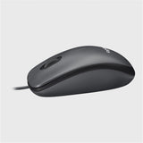 Logitech M100 Wired USB Mouse, 3-Buttons, 1000 DPI Optical Tracking, A