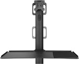 StarTech.com Mobile Workstation Cart with Monitor Mount, CPU/PC Holder