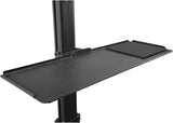 StarTech.com Mobile Workstation Cart with Monitor Mount, CPU/PC Holder