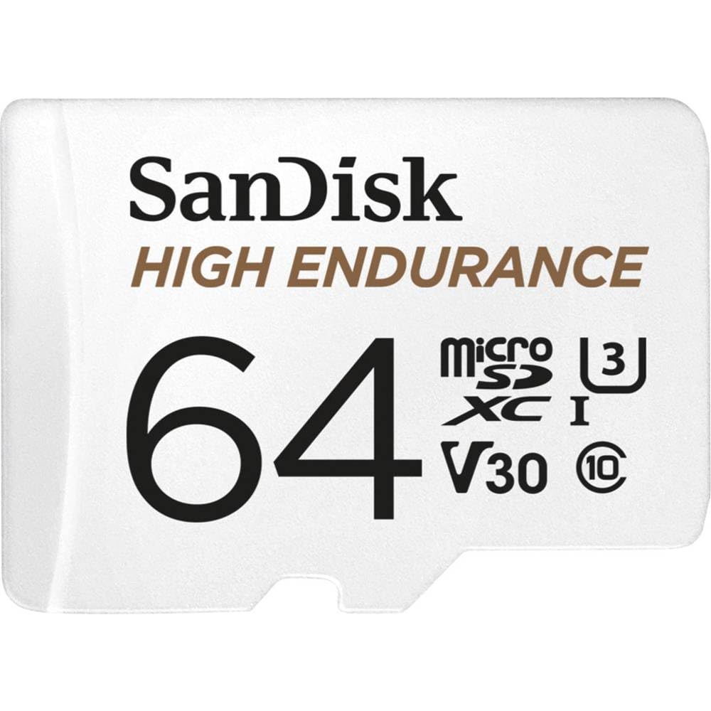 Carte microSDXC vidéo haute endurance SanDisk 64GB avec adaptateur pour Dash
