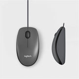 Logitech M100 Wired USB Mouse, 3-Buttons, 1000 DPI Optical Tracking, A