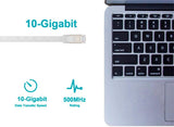 Monoprice Cat6A Ethernet Patch Cable - Slim Flat U/FTP 30AWG Molded Bo