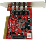 StarTech 4 Port PCI SuperSpeed USB 3.0 Adapter Card with SATA/SP4 Powe