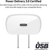Bloc chargeur USB-C Belkin 30W - Câble USB-C vers Lightning inclus