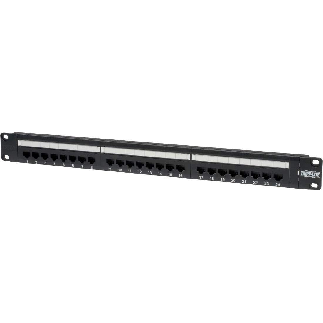 Tripp Lite N252-024 24-Port 1U Rackmount Cat6 110 Patch Panel 568B, RJ