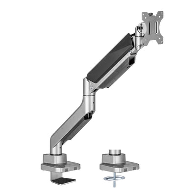 Amer Mounts - Single Heavy Duty Monitor Clamp Grommet Mount with Artic