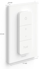 Philips Hue Smart Dimmer Switch with Remote, White - 1 Pack - Turns Hu