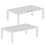 MOUNT-IT! Mesh Computer Monitor Stand Riser [Metal] Desk Organizer wit