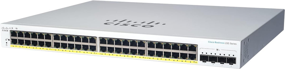 Cisco Business CBS220-48T-4G Smart Switch | 48 Port GE | 4x1G SFP | 3-