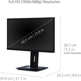 ViewSonic VG2448-PF 24 Inch IPS 1080p Ergonomic Monitor with Built-In