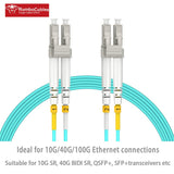 Câbles à fibre optique OM4 LC vers LC Multimode, 50pi/15m | Cordon à fibre optique