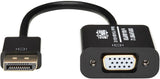 Tripp Lite DisplayPort to VGA Active Cable Adapter, DP 1.2, DP to HD15