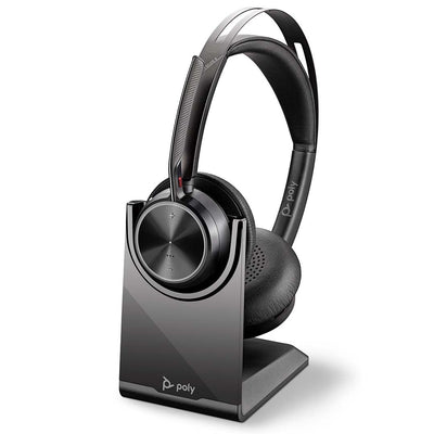 Poly Voyager Focus 2 USB-C-C Headset USB-C/A Adapter Charging Stand (A