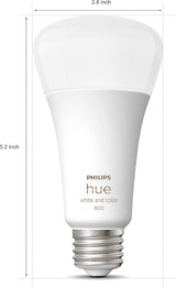 Philips Hue Smart LED A21 Bulb, White and Color Ambiance, E26 Base, 13