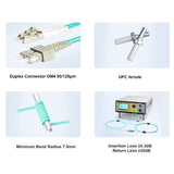 OM4 SC to LC Fiber Patch Cable, OM4 1M/3ft 40GB/100GB Duplex 50/125um