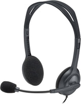 Casque Filaire Logitech H111, Écouteurs Stéréo avec Micro Anti-Bruit