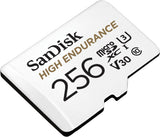 SanDisk 256GB Carte microSDXC Video High Endurance avec adaptateur pour Das