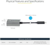 StarTech.com USB C to DisplayPort Adapter, 8K/4K 60Hz USB-C to Display