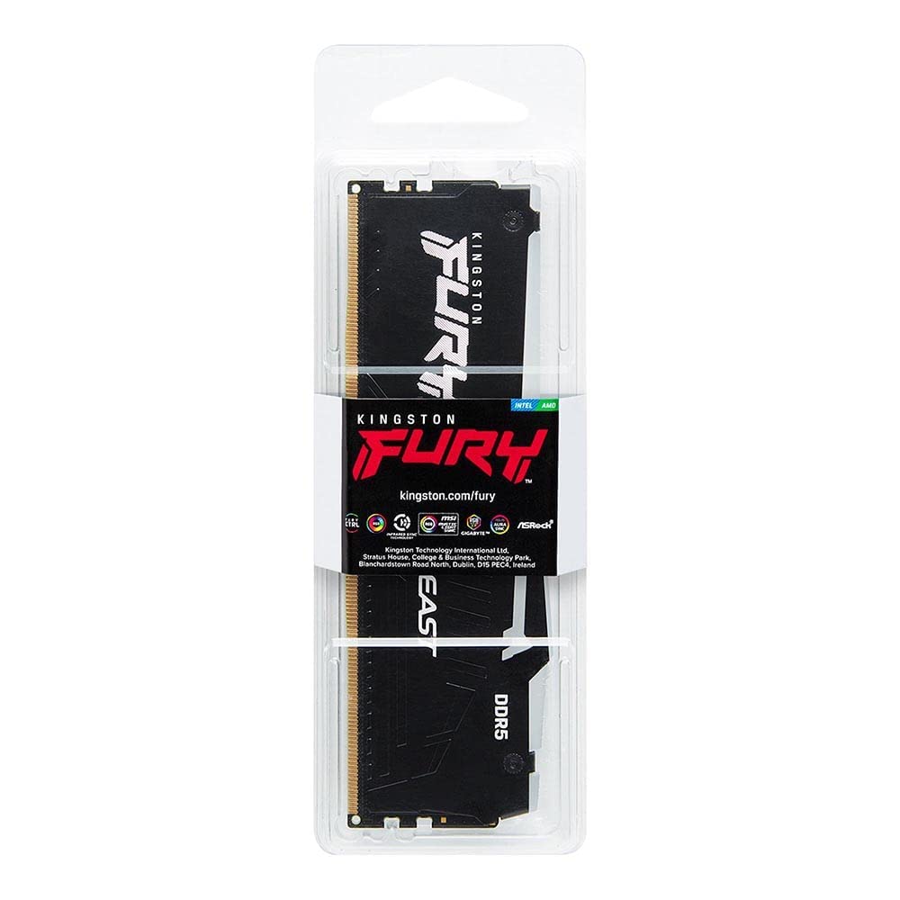 Kingston Fury Beast DDR5 RGB 16 Go 5200 MT/s DDR5 CL40 DIMM PC de bureau pour jeu