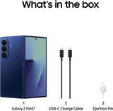 Samsung Galaxy Z Fold7 Foldable Smartphone, 256GB, Blue Shadow, Snapdr