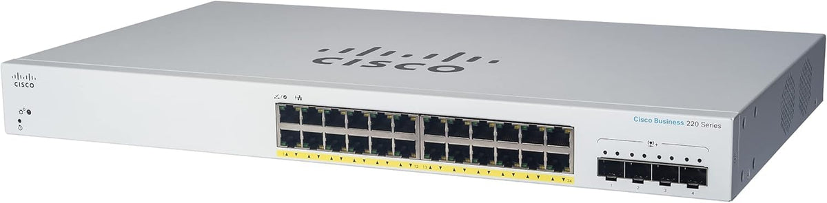 Cisco Business CBS220-24P-4G Smart Switch | 24-Port PoE