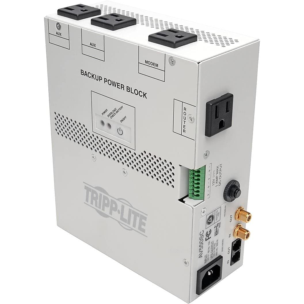 Tripp Lite AV550SC Bloc d'alimentation de secours audio/vidéo pour câblage structuré