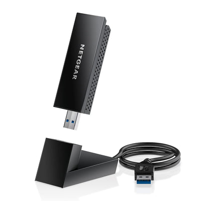 NETGEAR Nighthawk WiFi 6 or 6E USB 3.0 Adapter (A8000) - AXE3000 Tri-B