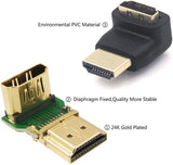 Adaptateur HDMI 2.0 à angle vers le bas StarTech, mâle vers femelle, économiseur de port HDMI coudé vertical à 90 degrés, 4K 60 Hz, extension de connecteur HDMI haute vitesse, M/F
