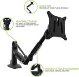 StarTech Desk Mount Monitor Arm, UP to 32IN Display, Max 22LB/10KG, VESA 75X75/100X100, C-Clamp, Fully Articulating, Mechanical Spring, TAA-Compliant