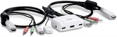 TRENDnet 2-Port HDMI KVM Switch, Control 2 Computers with One Set of C