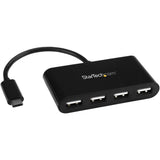 STARTECH USB C Hub 4 Port, USB-C to 4 x USB-A, Powered USB Hub, USB 2.