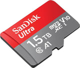 Carte mémoire microSDXC ultra SANDISK 1,5TB UHS-I avec adaptateur - Jusqu'à 1
